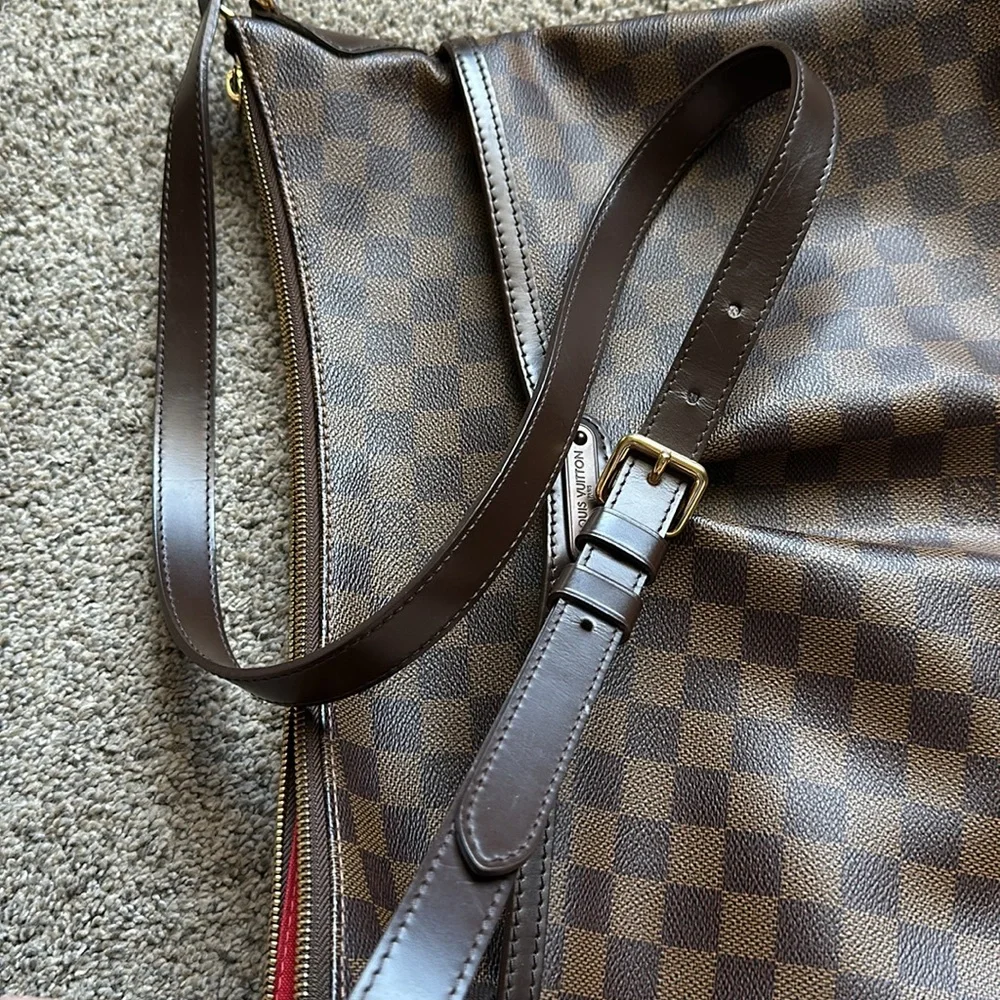 Authentic Louis Vuitton Damier Ebene Bloomsbury GM Large Crossbody Bag RETIRED - Picture 11 of 14